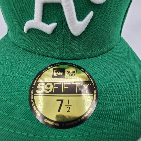 Oakland A's New Era 59Fifty Authentic Collection On Field Fitted Hat Size 7-1/2 - Picture 3 of 11